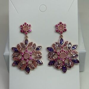 Bomb Party Holiday Statements Earrings RBP5581 Snowflake Sparkle
